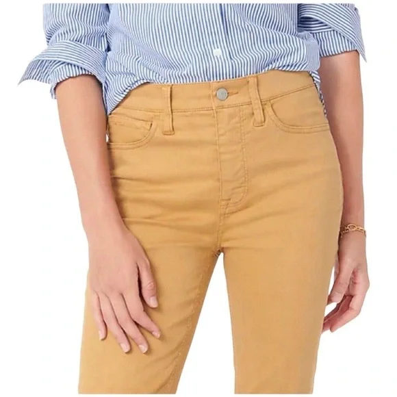 J.Crew Garment-dyed demi-boot crop pant in Honey Brown Size 26 NWT - Picture 5 of 10